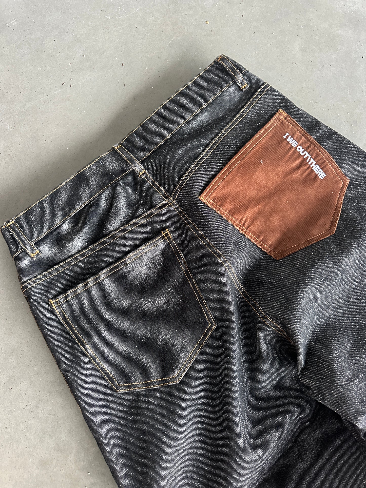 Corduroy Backpocket Raw Jeans [Selvedge]