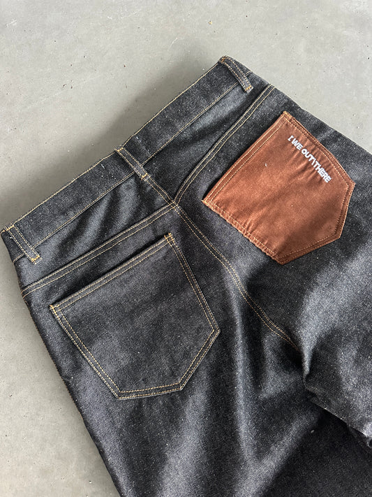 Corduroy Backpocket Raw Jeans [Selvedge]