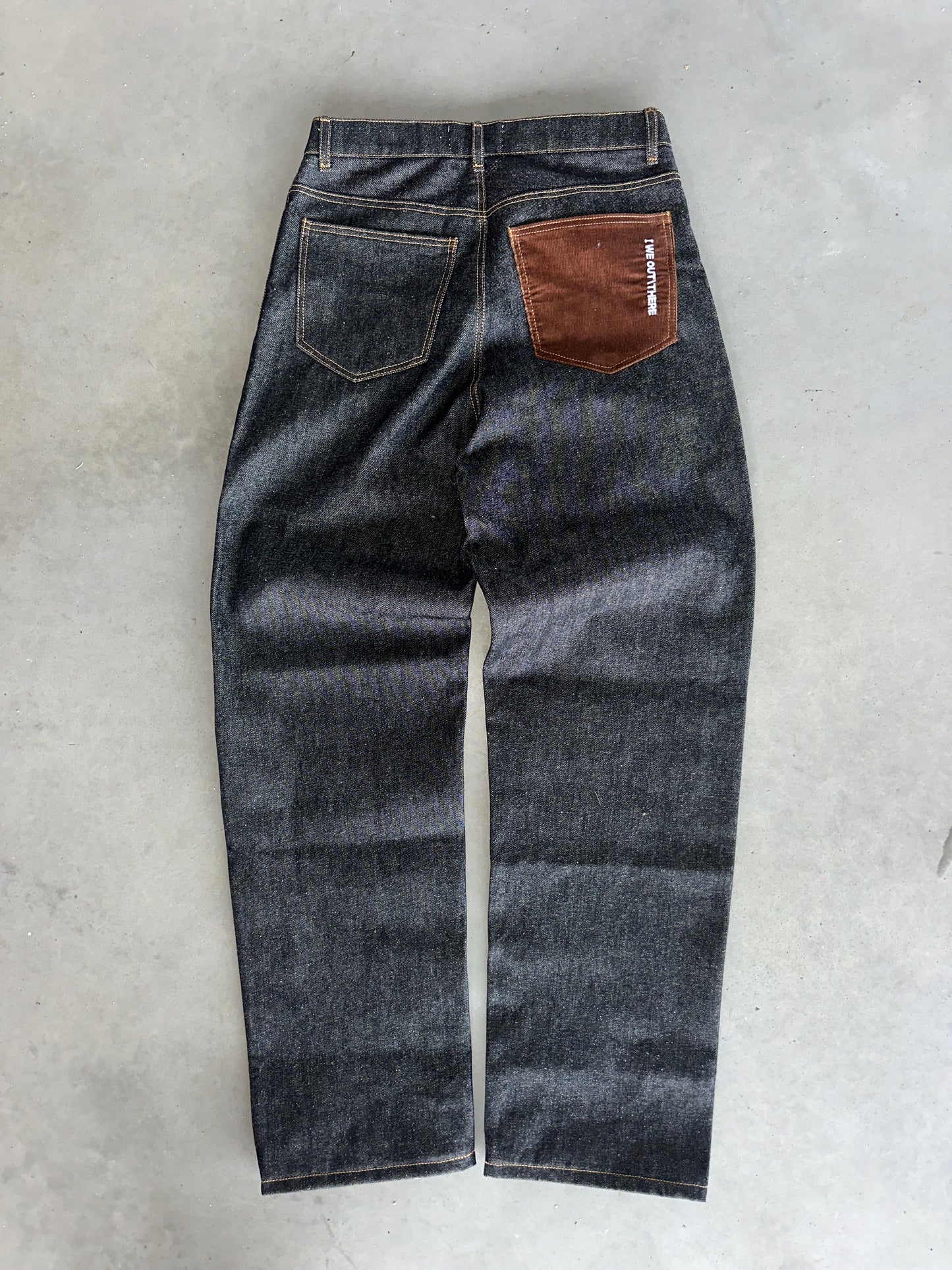 Corduroy Backpocket Raw Jeans [Selvedge]
