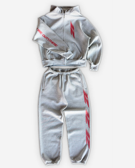 Speed Tracksuit [Heather Grey/Red]