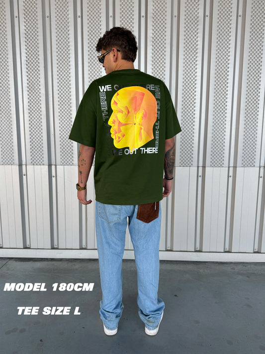 THE FACE T-shirt [Green/White/Black]